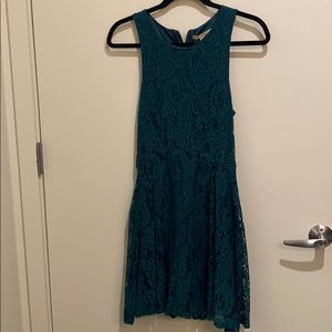 Green lace dress